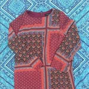 Boho patterned dress, very lightly worn